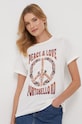 Pepe Jeans t-shirt bawełniany beżowy PL505664.808