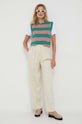 Pepe Jeans t-shirt bawełniany Chantal PL505674.800 biały AW23