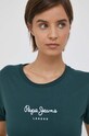 Pepe Jeans pamut póló Wendys zöld PL505710.692