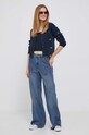 Топ с примесью шерсти Pepe Jeans Emalynn PL702067.594 тёмно-синий AW23