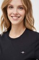 Бавовняна футболка Gant 4200200 чорний AW23