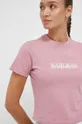roza Bombažna kratka majica Napapijri