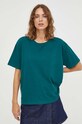 American Vintage t-shirt bawełniany T-SHIRT DROIT MC COL ROND FIZ02AH23 turkusowy AW23