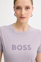 Βαμβακερό μπλουζάκι BOSS Orange BOSS ORANGE μωβ 50501139