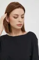 czarny Sisley t-shirt bawełniany