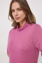 roza Kratka majica s primesjo volne Sisley