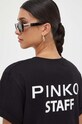 Odzież Pinko t-shirt bawełniany 102346.A1CY czarny