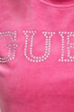 Guess t-shirt welurowy COUTURE V3BI01.KBXI2 różowy