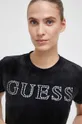 čierna Tričko Guess COUTURE