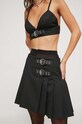 Top s prímesou vlny Moschino Jeans čierna 0815.8768