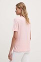 Хлопковая футболка Tommy Hilfiger WW0WW40276 розовый SS25