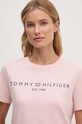 Одежда Хлопковая футболка Tommy Hilfiger WW0WW40276 розовый