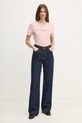 Бавовняна футболка Tommy Hilfiger WW0WW40276 рожевий SS25
