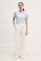 Tommy Hilfiger t-shirt bawełniany WW0WW40276 niebieski SS25