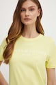 Tommy Hilfiger t-shirt bawełniany żółty WW0WW40276