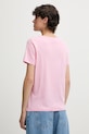 Tommy Hilfiger t-shirt bawełniany WW0WW40276 różowy SS25