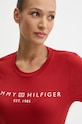 Одяг Бавовняна футболка Tommy Hilfiger WW0WW40276 бордо