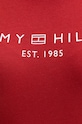 Tommy Hilfiger tricou din bumbac burgundia WW0WW40276