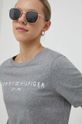 Tommy Hilfiger t-shirt bawełniany szary WW0WW40276