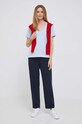 Bavlnené tričko Tommy Hilfiger WW0WW39781 modrá AW24