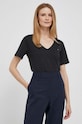 Бавовняна футболка Tommy Hilfiger WW0WW39781 чорний AW24