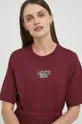 μπορντό Βαμβακερό μπλουζάκι Lacoste Γυναικεία