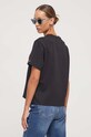 Ρούχα Βαμβακερό μπλουζάκι Tommy Jeans DW0DW16444 μαύρο