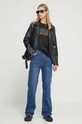 Βαμβακερό μπλουζάκι Tommy Jeans DW0DW16456 μαύρο AW23