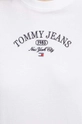 Βαμβακερό μπλουζάκι Tommy Jeans DW0DW16835 λευκό