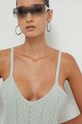 Top s prímesou vlny Blugirl Blumarine zelená RF3098.MA31O