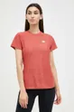 czerwony New Balance t-shirt do biegania Q Speed