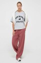 New Balance tricou din bumbac WT33551AG gri AW23