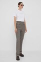 Βαμβακερό μπλουζάκι Calvin Klein K20K206814 μπεζ AW23