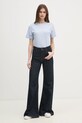 Bavlnené tričko Calvin Klein K20K205448 modrá SS25