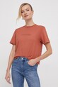 Calvin Klein t-shirt bawełniany pomarańczowy K20K205448