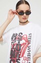 Abercrombie & Fitch t-shirt bawełniany beżowy KI157.3093.178