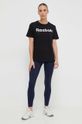 Pamučna majica Reebok 100073083 crna AW23