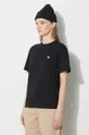 μαύρο Βαμβακερό μπλουζάκι Carhartt WIP