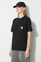 Carhartt WIP tricou din bumbac negru I032215.89XX
