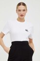 Karl Lagerfeld t-shirt bawełniany biały 236W1701