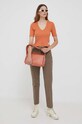 Kratka majica Calvin Klein Jeans J20J222379 oranžna AW23
