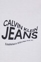 Bombažna kratka majica Calvin Klein Jeans J20J222236 bela