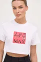 λευκό Βαμβακερό μπλουζάκι MAX&Co. x Anna Dello Russo