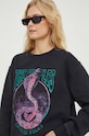 The Kooples hanorac de bumbac negru FSWE27062K