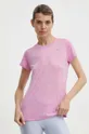 różowy Mizuno t-shirt do biegania Impulse core