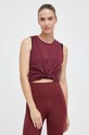 Tréningový top Casall Soft Texture relaxed burgundské 23102