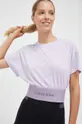 fialová Tréningové tričko Calvin Klein Performance Dámsky