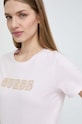 Хлопковая футболка Guess розовый W4RI30.I3Z14