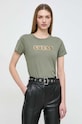 Хлопковая футболка Guess W4RI30.I3Z14 зелёный SS24