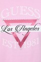Guess t-shirt bawełniany BOXY W4RI43.K8FQ4 różowy